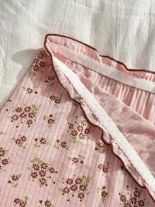 PetitDoll 舒適螺紋人造絲田園花卉印花荷葉邊飾男款短褲 5色混裝 - 彩色 - 查看 4