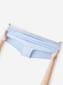 LUVLETTE Plus 3-Pack Women Plus Comfortable Cotton Logo High-Rise Boyshorts-Pastel Color - Multicolor - View 5