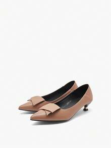 Alvarani Women's High-Heeled Shoes With Thin Heels And Pointed Toe, Versatile Professional Work Shoes, Ankle Height, Spring And Autumn New Style, Elegant, Women Pumps,Elegant,Kitten Heels - Khaki - View 3
