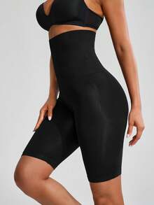 SHAPORA High Waist Tummy Control Body Shaper Shorts - Black - View 4