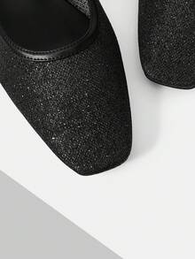 MOTF LADIES MESH FASHION FLAT SHOES - Premium Black - View 5