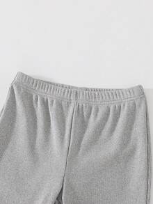 [2 Sets Randomly Sent]Girls Toddler Spring/Autumn Ribbed Flared Pants, High Waist Ruffle Hem Bell Bottom Long Pants, Soft Skin-Friendly Stretchy Slim Fit Children's Leggings, Multi-Color Randomly Sent, Versatile Casual Pants, Korean Minimalist Style Baby Snug Fit And Height-Enhancing Pants - Multicolor - View 12