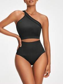 SHAPORA Conjunto De Body Moldeador Para Mujer De Color Sólido - Negro - Ver 6