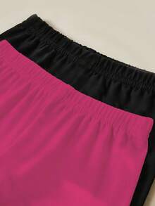 SHEIN Vintaside Kids 2pcs/Set Legging Lucu, Nyaman, dan Berwarna-warni untuk Anak Perempuan, Cocok untuk Pemakaian Sehari-hari Musim Semi/Panas, Olahraga dan Kasual, Set Celana Pendek Putih Sederhana dan Nyaman - MultiWarna - View 8