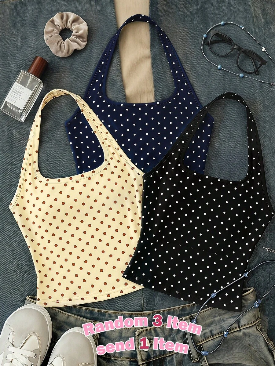 Atasan Crop Top Halter Rajutan Renda untuk Liburan Musim Panas di Pantai Pedesaan untuk Anak Perempuan - Hitam - View 1