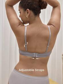 Bralution 3pcs Women Wireless Bras, Minimalist Casual Gathering Cup Brassiere - Multicolor - View 2
