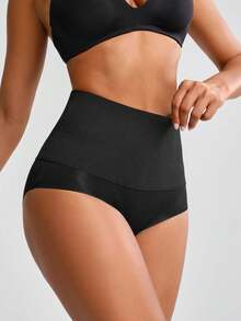 SHAPORA Women'S Solid Color High Waist Body Shaping Bottom - Black - View 5
