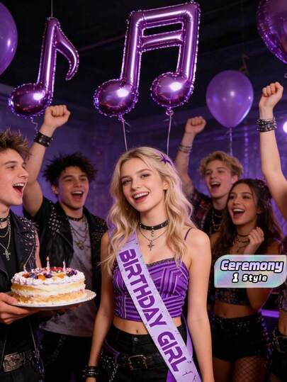 1 Piece K-Pop-Themed Birthday Queen Belt, Perfect For Magical Music-Themed Parties, Suitable As A Gift For Singers' Birthday Parties, And Ideal As Decorations For K-Pop-Themed Birthday Celebrations.