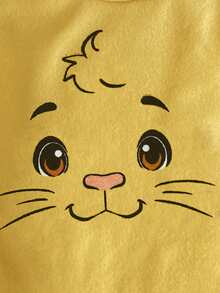 SHEIN Conjunto de estampado de dibujos animados para bebé recién nacido - Marrón - Ver 6