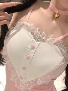 Dansine Set Kostum Cosplay Anime Seksi Minimalis Kencan Musim Semi/Panas 2026, Seragam Klub Malam Gadis Kelinci Seksi yang Menggoda - Berwarna merah muda - View 6
