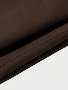 SWAVVY Men's Solid Color Pleated Wide Leg Loose Casual Long Pants - Brown - View 7