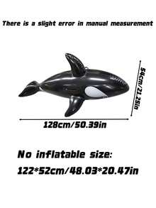 Inflatable Shark Decorations, Inflatable Shark Water Decorations, Inflatable Black Orca Floating Pool Floats, PVC Inflatable Shark Surfboards And Rafts, Suitable For Adult Family Entertainment, Outdoor Leisure, Summer Parties, Beaches, Lakes, Pool Floating, Summer Water Entertainment, Suitable For Pool Parties, Vacations, Spring And Summer Essentials, Spring And Summer Decorations. - Multiple Styles - View 3