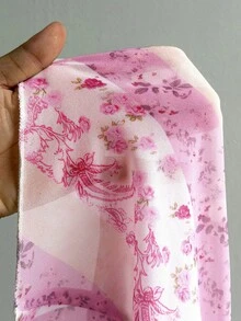 Sunnyshic Plus Size Floral Print Lace Patchwork Camisole - Pink - View 6