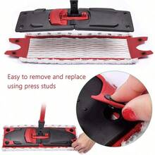 4 piezas (Fregona no incluida) Almohadillas de repuesto para fregona compatibles con Ultramax Turbo 2-En-1, montaje fácil, reutilizables, lavables, super absorbentes, paño de limpieza de microfibra adecuado para baño y cocina, Navidad & Halloween - Gris rojo - Ver 7