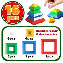MINKOJA STEM Pyramid Stacking Building Blocks Toys,Stackable Blocks,Easter,Easter Gift,Childen's Day,Building Blocks,Building Block Sets,Classroom Learning,Kids Toys,Fidget Toys,Kids Stacking Toys - Multicolor - View 10