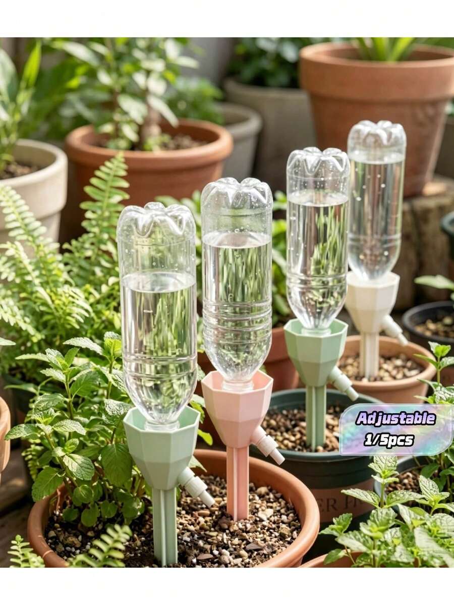 1/5Pcs Automatic Plant Watering Kit With Adjustable Slow-Release Control Valve Switch, Suitable For Indoor And Garden Plant Sprayers - A - View 1