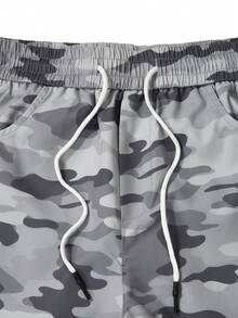 Manfinity Roughcore Men's Grey Camouflage Skinny Casual Pants - Multicolor - View 7