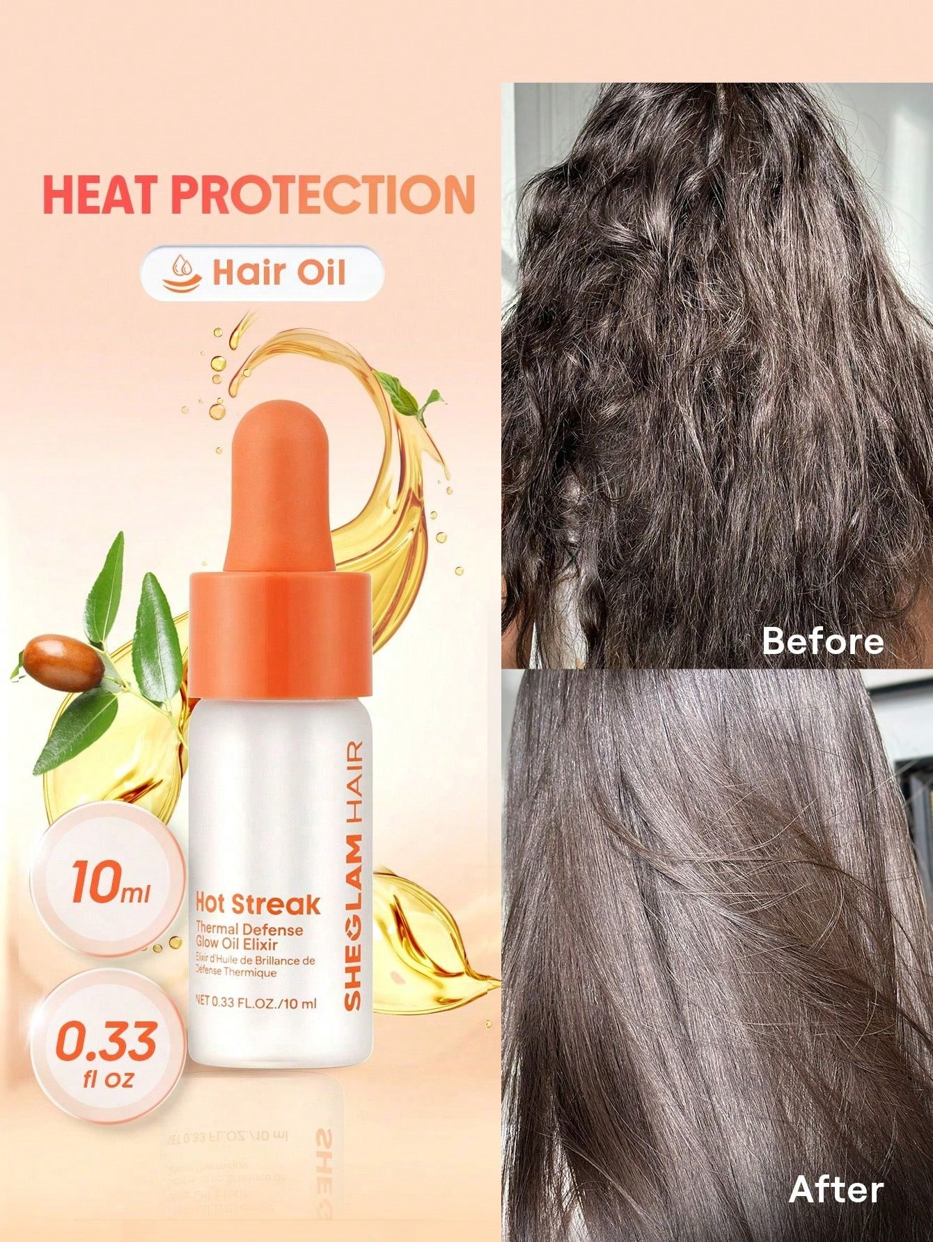 SHEGLAM HAIR Óleo Protetor Térmico Hot Streak