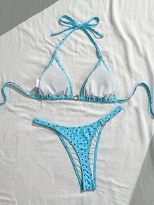 Swim Mod 26SS 春夏度假海灘高端性感圓點比基尼泳衣兩件組 - 彩色 - 查看 2