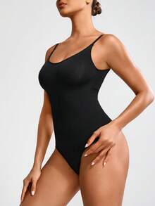 SHAPORA 女性纖身吊帶連體衣塑身衣 - 黑色 - 查看 7