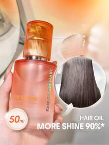 SHEGLAM HAIR Hot Streak 熱防禦發光油 Elixir-50 毫升/1.69 液態盎司，護髮精油，玫瑰香味保濕油精華，深層滋養，髮油耐熱捲髮產品護髮精華，撫平毛躁和髮絲光澤，富含葵花籽油的隔熱噴霧，適合所有髮質 禮物 粉紅色的 化妝品 海灘 節慶 護髮 假期 夏天 美髮配件 返校 旅行 - 無色 - 查看 1