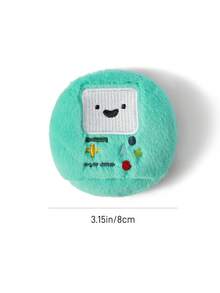ADVENTURE TIME X SHEIN 1個裝絨毛遊戲機造型化妝棉套組，柔軟天鵝絨美妝蛋，適用於底妝與蜜粉，可愛造型化妝塗抹工具 - 綠色 - 查看 4