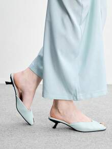 CUCCOO BIZCHIC Women's Daily Commute Peep Toe Stiletto Shoes Spring Shoes - Light blue - View 4