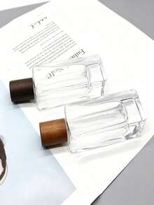 Haus Hana 1 Stück quadratische klare Glas Sprühflasche, leerer Parfüm Nachfüllflasche mit Hals, Mini Parfüm, Reiseflaschen Set - Verschiedenfarbig - Übersicht 3