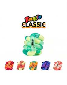 1pc Tangle Jr Classic Colorful Twisty Link Fidget, Smooth Rounded Interlocking Loop, Flexible Hand Rotation Accessory, Non-Sticky Glossy Finish, Portable Desk Focus Item For Travel - Multicolor - View 4