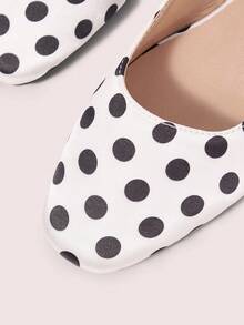 CUCCOO DOLLMOD Women's High Heel Pumps, Graduation Heel, Prom Heels For Summer Spring Shoes Spring Break Easter For Christmas Spring Shoes - White Dot - View 5