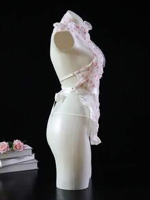 Dansine Disfraz de delantal de criada sexy y lindo, conjunto de uniforme de criada tentadora - Ponche de Fiesta - Ver 7
