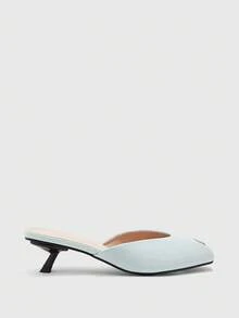 CUCCOO BIZCHIC Women's Daily Commute Peep Toe Stiletto Shoes Spring Shoes - Light blue - View 2