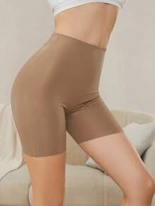 SHAPORA Của phụ nữ Màu thuần Kiểm soát bụng & Máy nâng lên Mông Áo Shapewear Đồ lót - Lạc đà - Xem 5