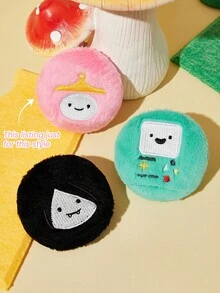 ADVENTURE TIME X SHEIN 1 Pc Plush Game Console Shape Makeup Puff Set, Soft Velvet Beauty Blender For Foundation & Powder, Cute Styling Cosmetic Applicator Tools - Pink - View 2