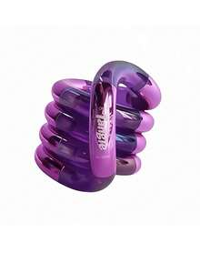 1pc Tangle Palm Metallic Twist Links, Shiny Multi-Color Interlocking Hand Rings With Smooth Textured Surface, Portable Accessory For For Ages 14+ - Multicolor - View 2