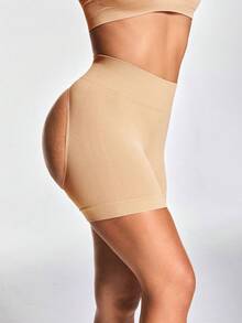 SHAPORA Women's High Waist Casual Shaping Boyshort Panties - Beige - View 6