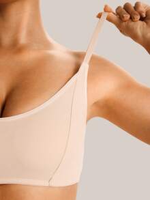 Barelissa 1 pieza Sujetador minimalista de doble capa para mujer - Rosa Pálido - Ver 3