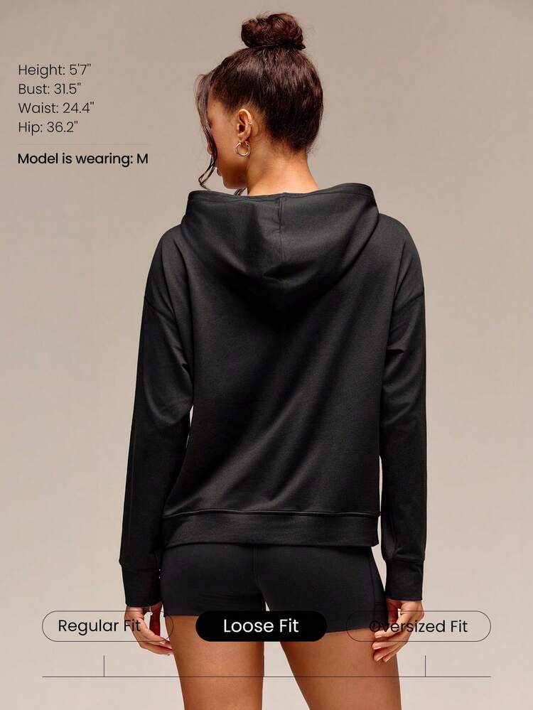 Cloudknit UltraSoft Double-Dye Loose Fit Pullover Hoodie With Pocket Daily Casual Wear