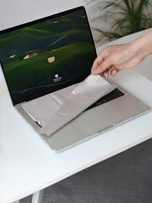 Teckwe Ultra-Fine Fiber Screen Cleaning Cloth CompatibleWith Mac Book 13/15/16 Inch Air/Pro Laptops, DustProtection & Keyboard Palm Rest Mat - View 4