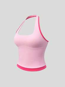 SHEIN Sweetro 方領撞色滾邊運動背心上衣 - 彩色 - 查看 5