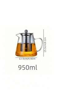 A High-Borosilicate Heat-Resistant Glass Teapot With A Stainless Steel Strainer, Suitable For Home, Kung Fu Tea, Family, Restaurant, Camping, And Office. Heat-Resistant Teapot, Triangular Teapot That Can Be Heated Directly On An Open Flame And Frozen In The Refrigerator. - Transparent 1 - View 10