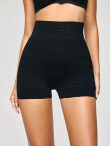 SHAPORA Seamless High Waist Shaping Shorts For Women, High Waist Safety Shorts Prevent Exposure, High Elasticity, Mature Charm, Elegant, Soft, Non-Restrictive - Black - View 4