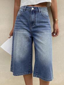 DAZY Women's Loose Casual Retro Denim Shorts, Summer New Arrival - Blue - View 5