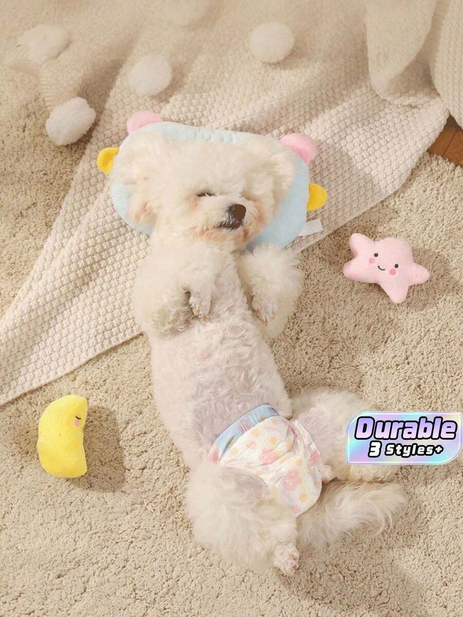 10pcs Dog Pull-Up Pants Special Menstrual Pants Pet Aunt Pants Anti-Off Small Diapers Teddy Diapers - one-size - View 1