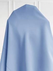 Plussiva 孕妇加大码纯色短袖宽下摆前扣夏季连衣裙 - 淺藍色 - 查看 9