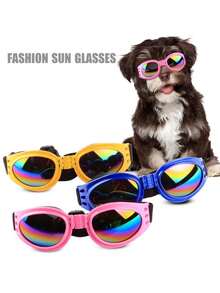 Adjustable Pet Sunglasses - Foldable, Windproof, Sunscreen Goggles For Dogs - Multicolor - View 2