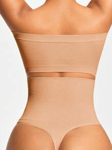 SHAPORA Bragas moldeadoras de unicolor para uso diario casual de mujer - Albaricoque - Ver 5