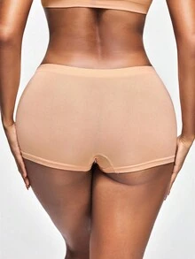 SHAPORA Paquete de 5 bragas minimalistas sin costuras de unicolor para mujer - Multicolor - Ver 3