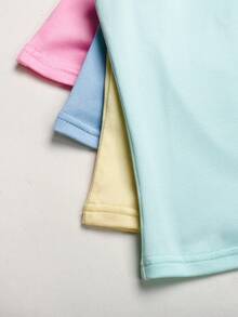 SHEIN Surprise Box[Random 8 Items,Send 4 Items],Tween Girls Casual Solid Color Knit Halter Top, Fitted Tank Top, 4pcs Set, Suitable For Summer - Multicolor - View 4