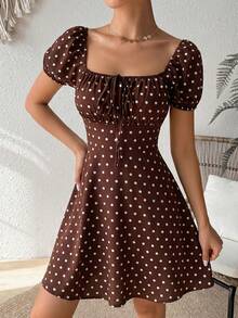 Women Short Dresses - 黃色 - 查看 9